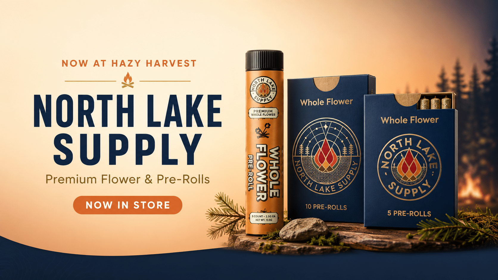 North Lake Supply flower and pre-roll products at Hazy Harvest